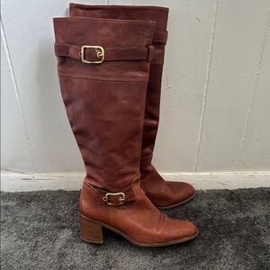 Coach Brown Leather Knee-High Boots